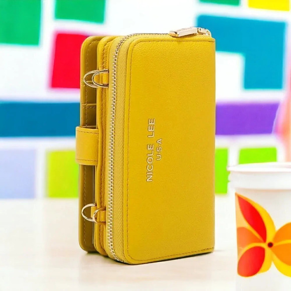 🆕️ Nicole Lee USA Phone Zipper Double Wallet Shoulder Strap Wristlet Crossbody - Picture 14 of 17